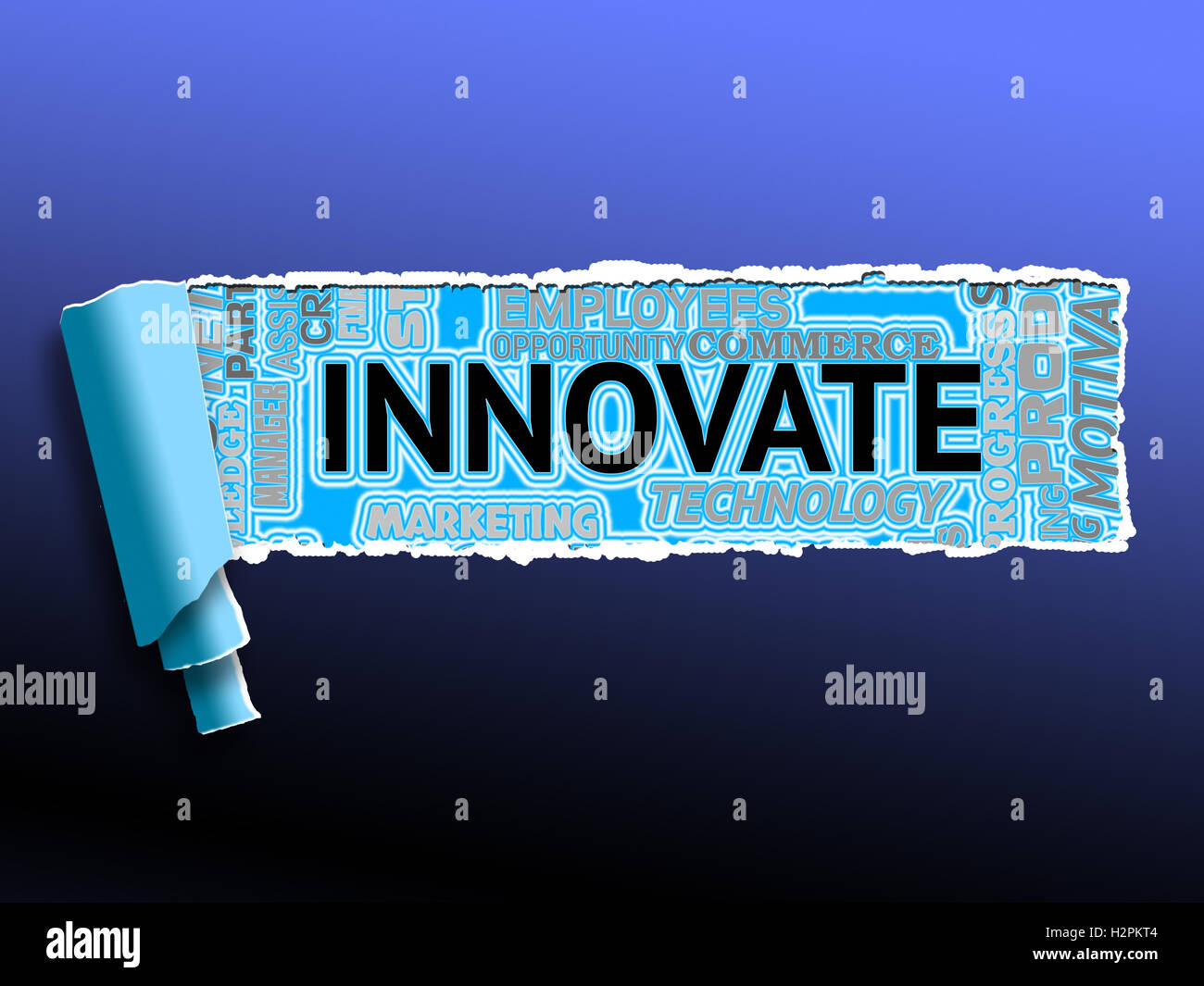 Innovate Word And Torn Paper Means Creativity Reorganization And ...