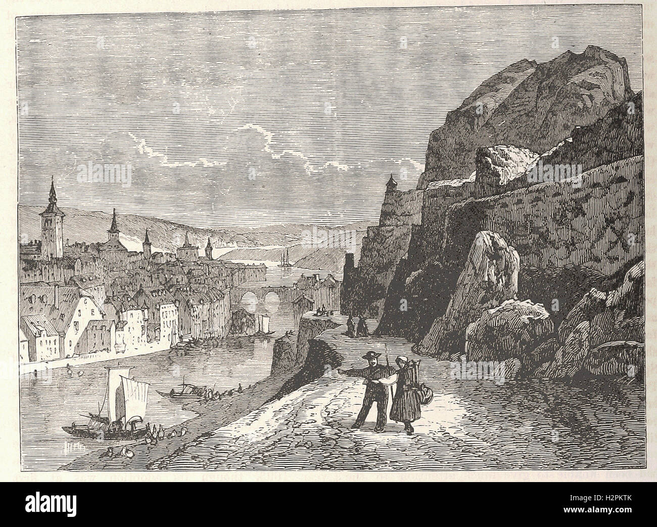 NAMUR - from 'Cassell's Illustrated Universal History' - 1882 Stock Photo