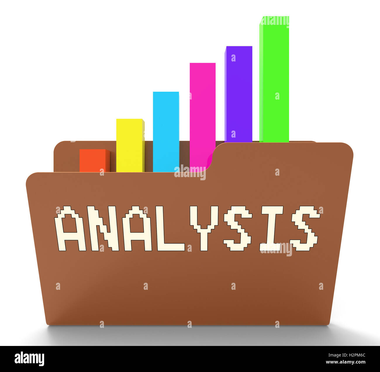 Analysis File Showing Analytics Graph 3d Rendering Stock Photo - Alamy