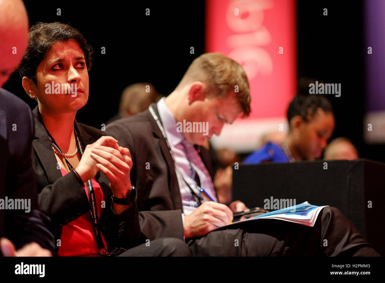 Labour Party Conference on 27/09/2016 at Liverpool ACC, Liverpool. Persons pictured: Shami Chakrabarti, Baroness Chakrabarti CBE , attends conference . Picture by Julie Edwards. Stock Photo