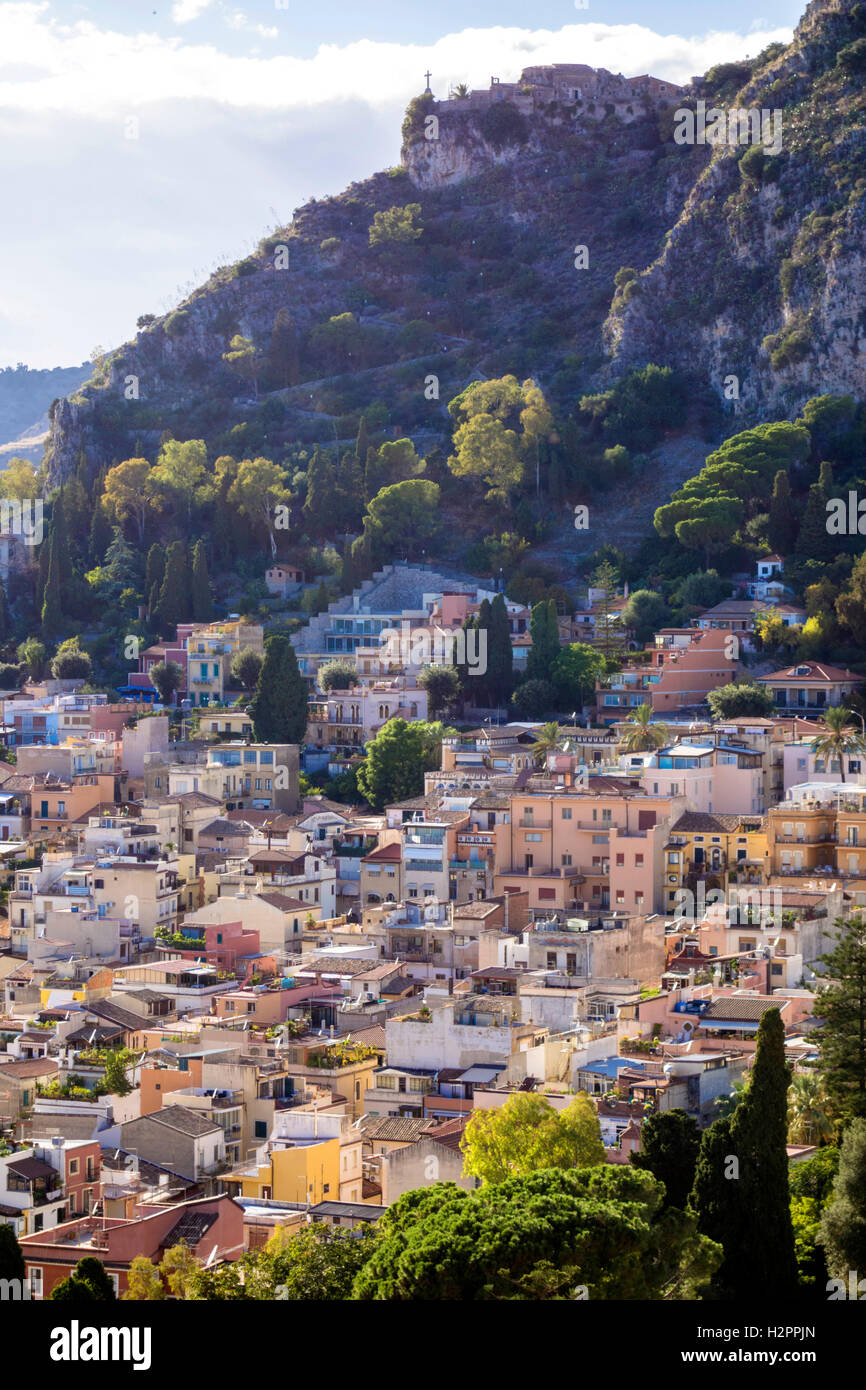 City of Taormina, Sicily, Italy Stock Photo