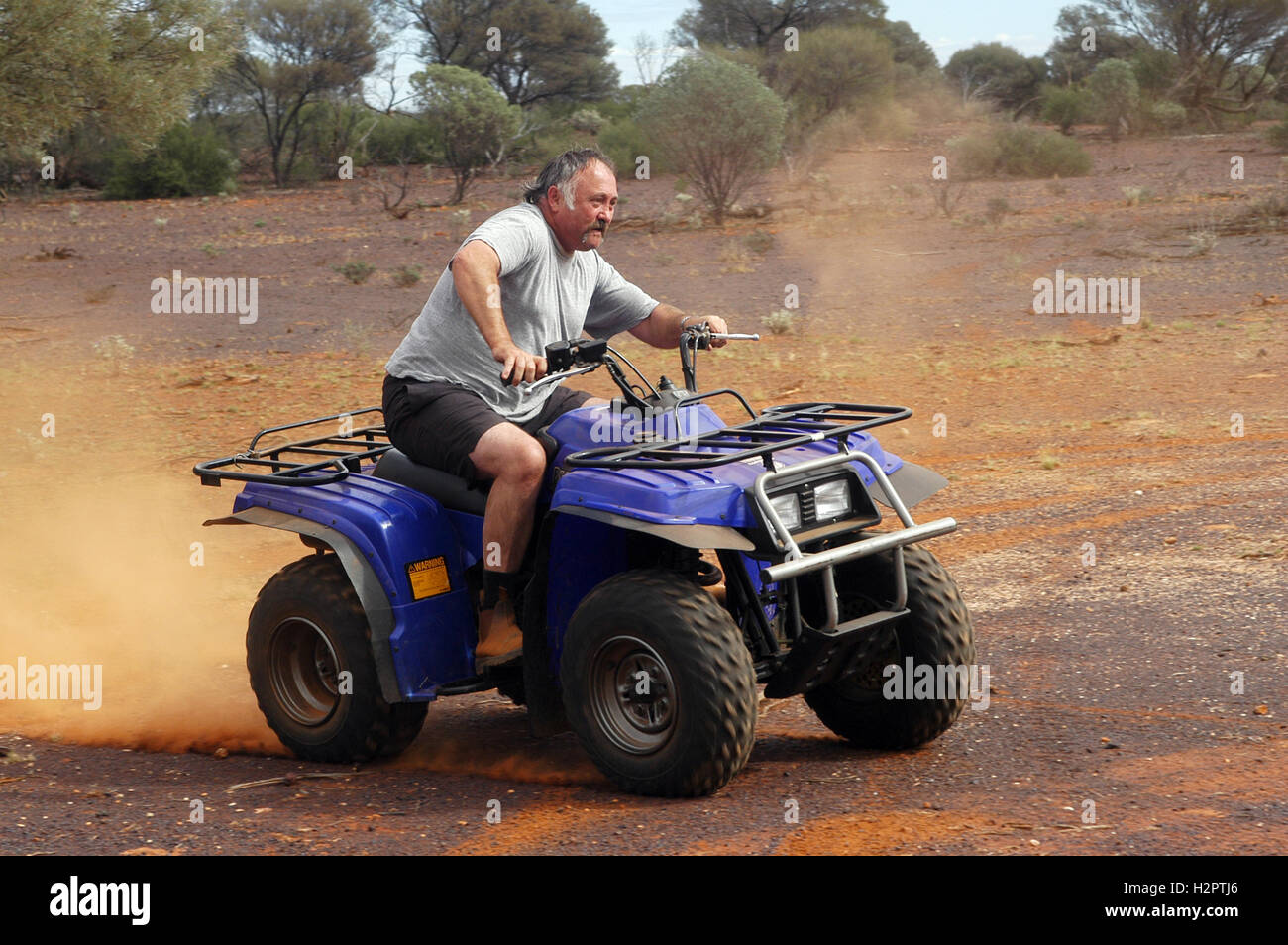 Quad in the Australian bush in Western Australia Stock Photo Alamy