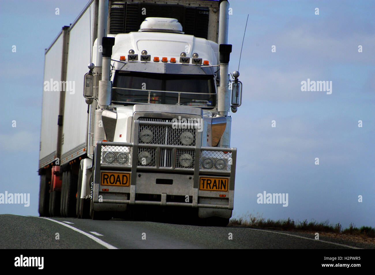 Big semi trailer truck australia also called road train as they can