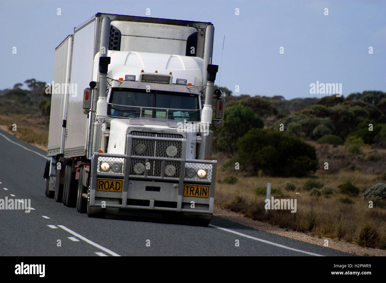 Big semi trailer truck australia also called road train as they can have up  to six trailers Stock Photo - Alamy