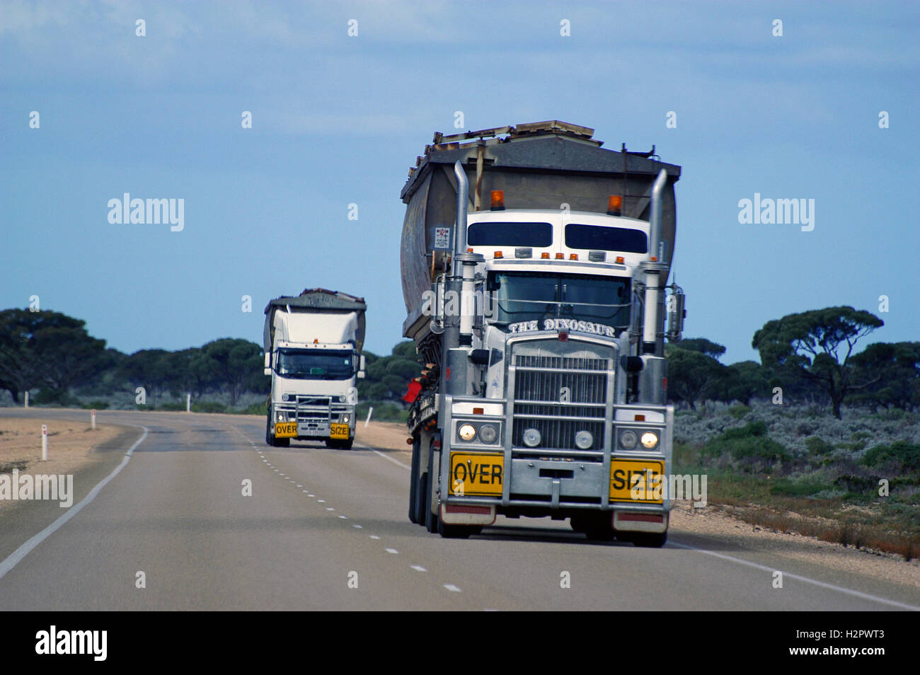 Big semi trailer truck australia also called road train as they can