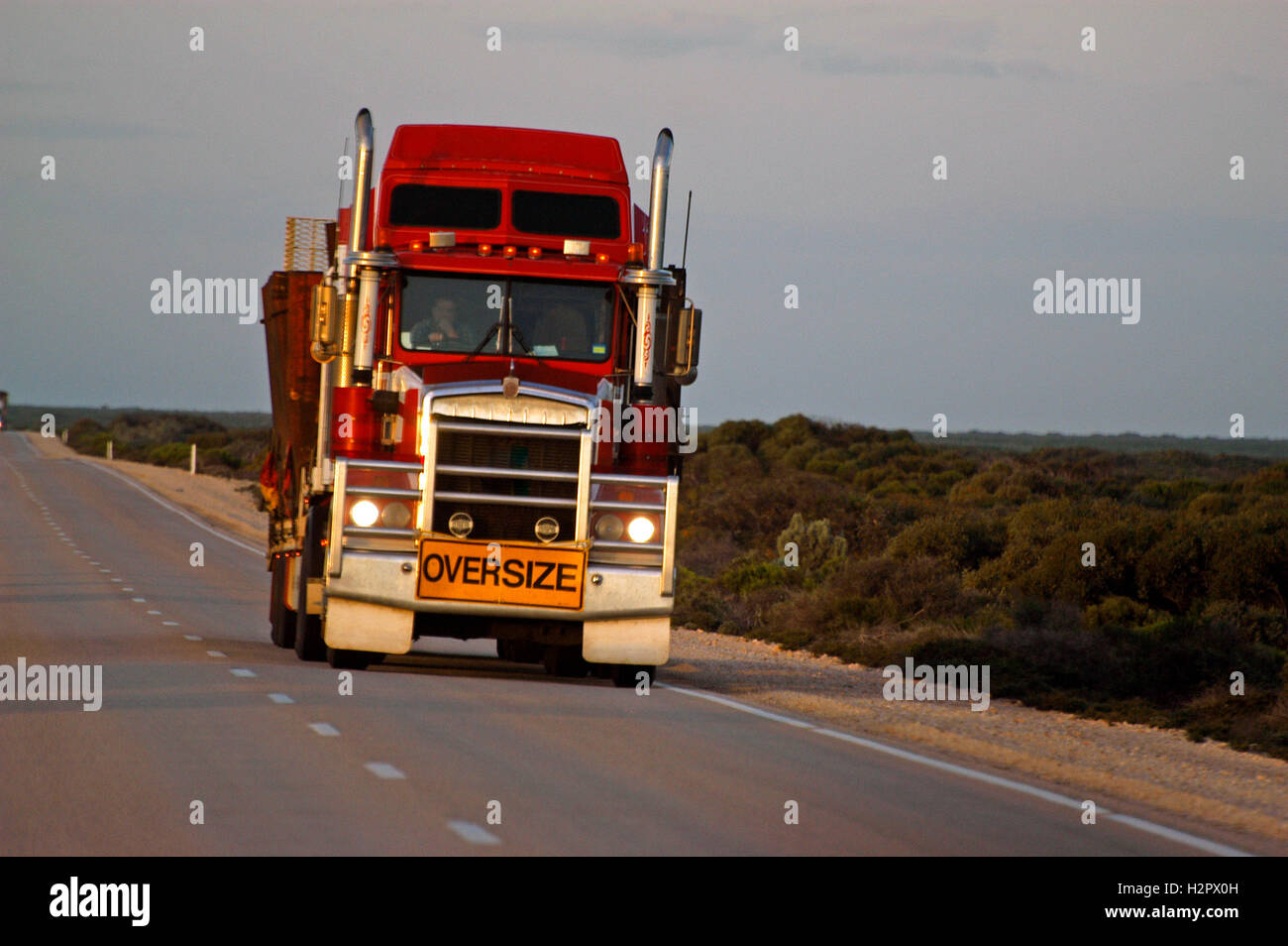 Big semi trailer truck australian also called road train as they can