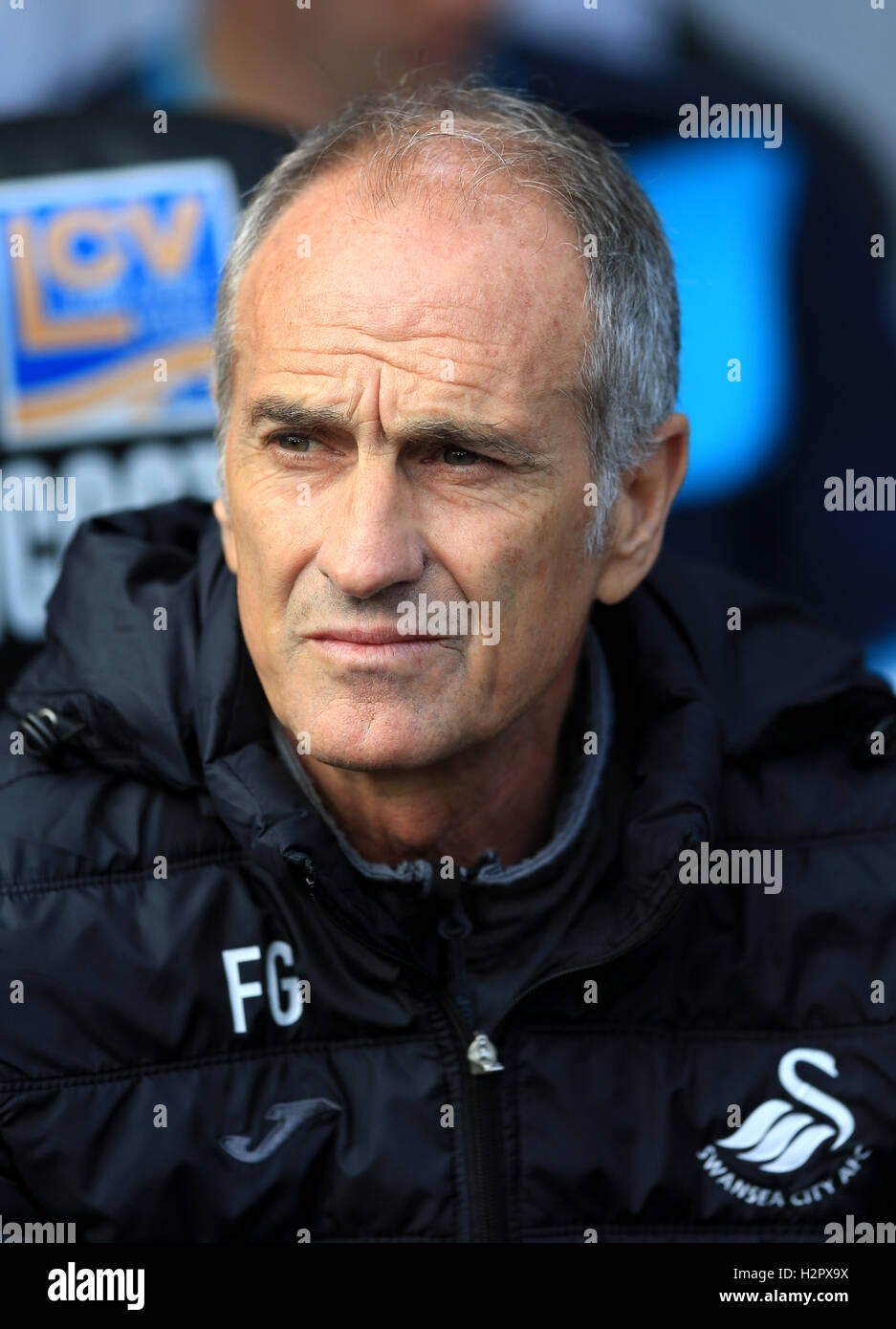 Swansea City manager Francesco Guidolin during the Premier League match ...