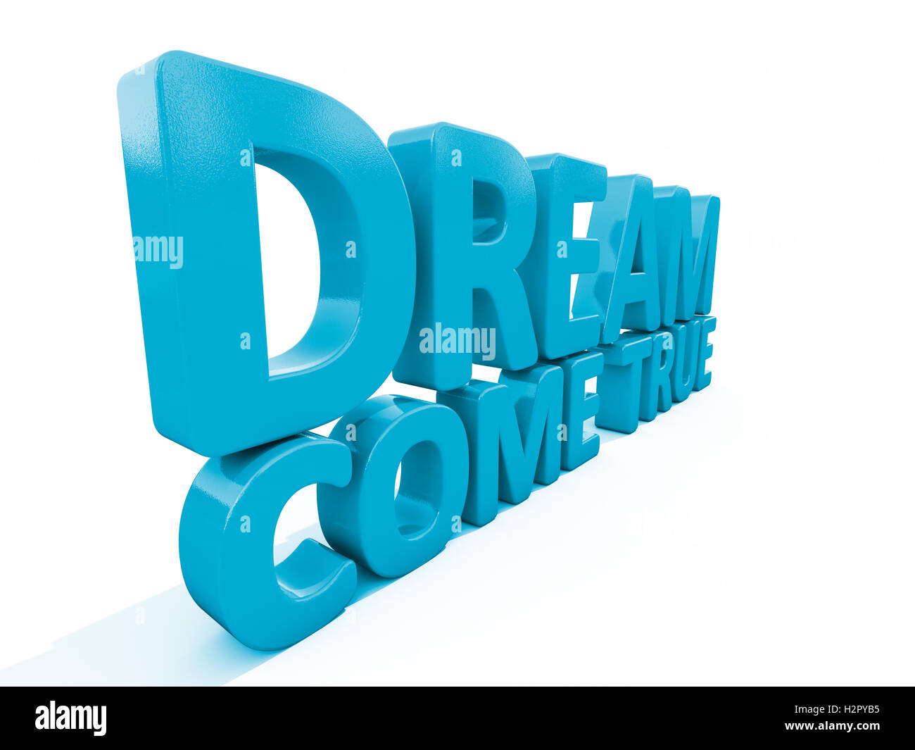 3d phrase dream come true Stock Photo Alamy