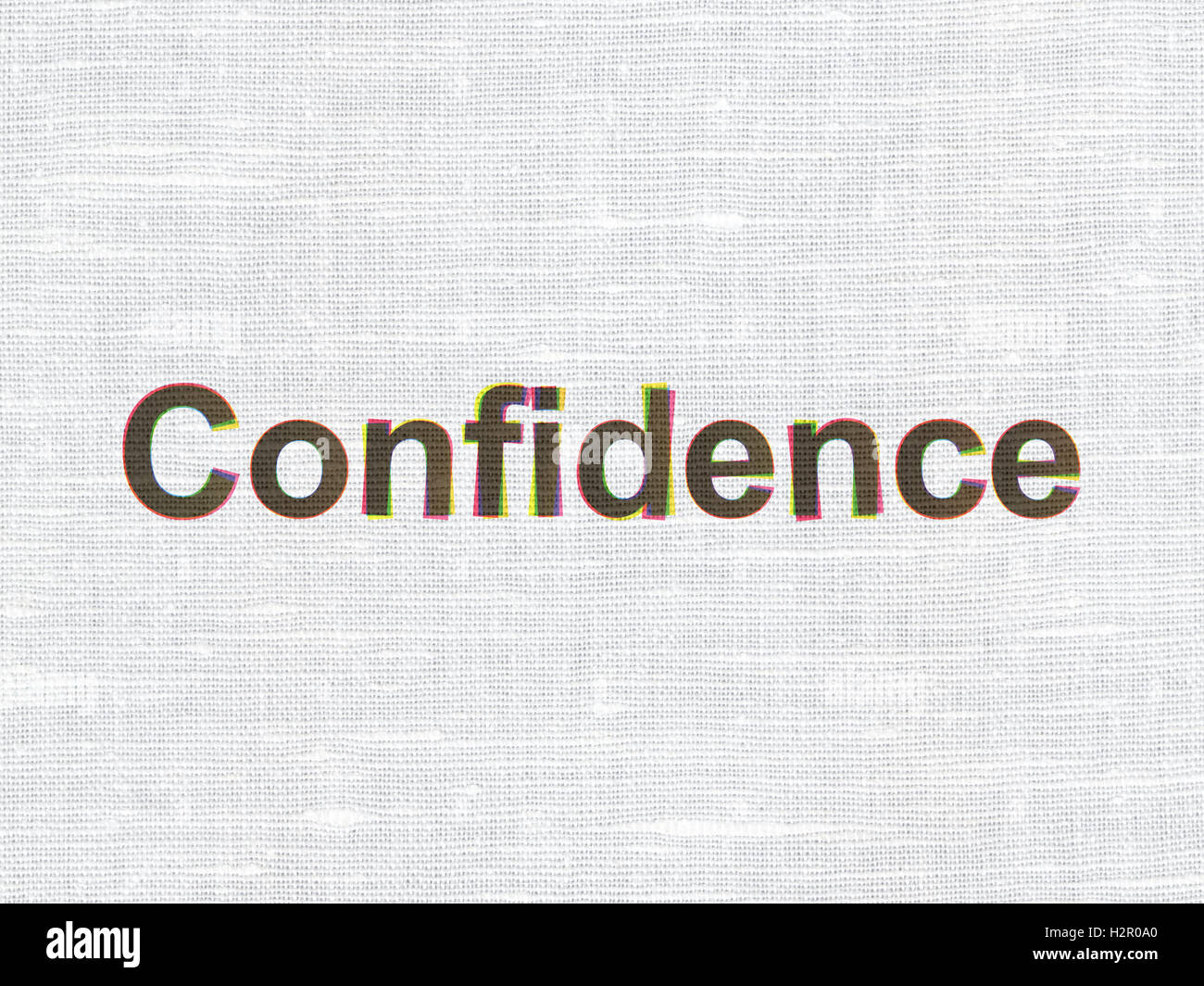Business concept: Confidence on fabric texture background Stock Photo ...