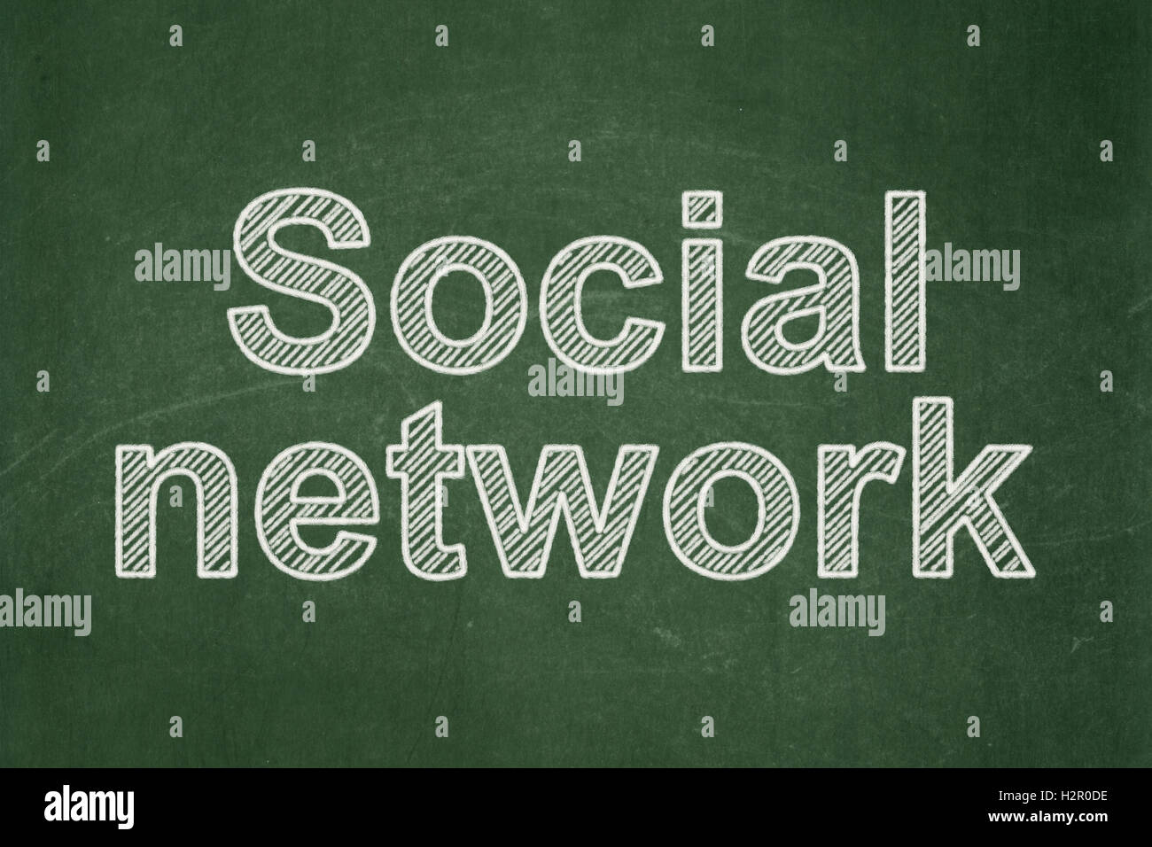 Social network concept: Social Network on chalkboard background Stock Photo