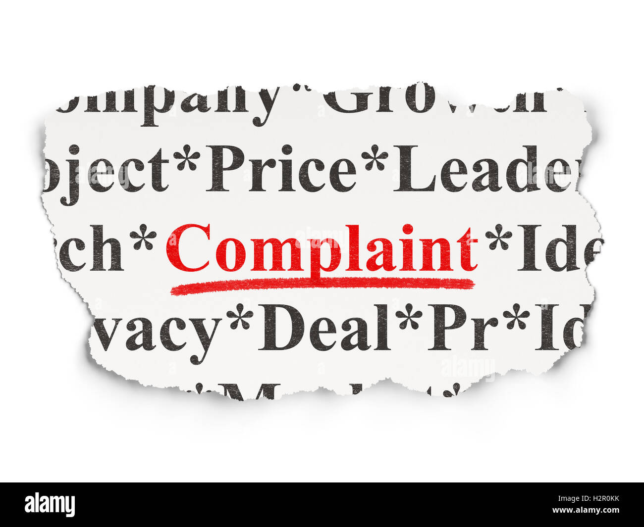 Law concept: Complaint on Paper background Stock Photo