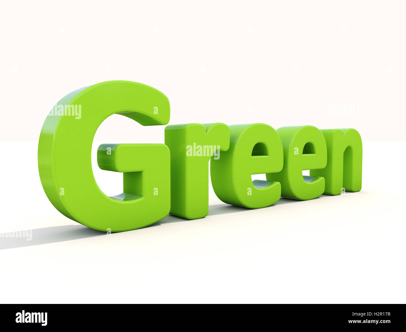 3d word green Stock Photo - Alamy