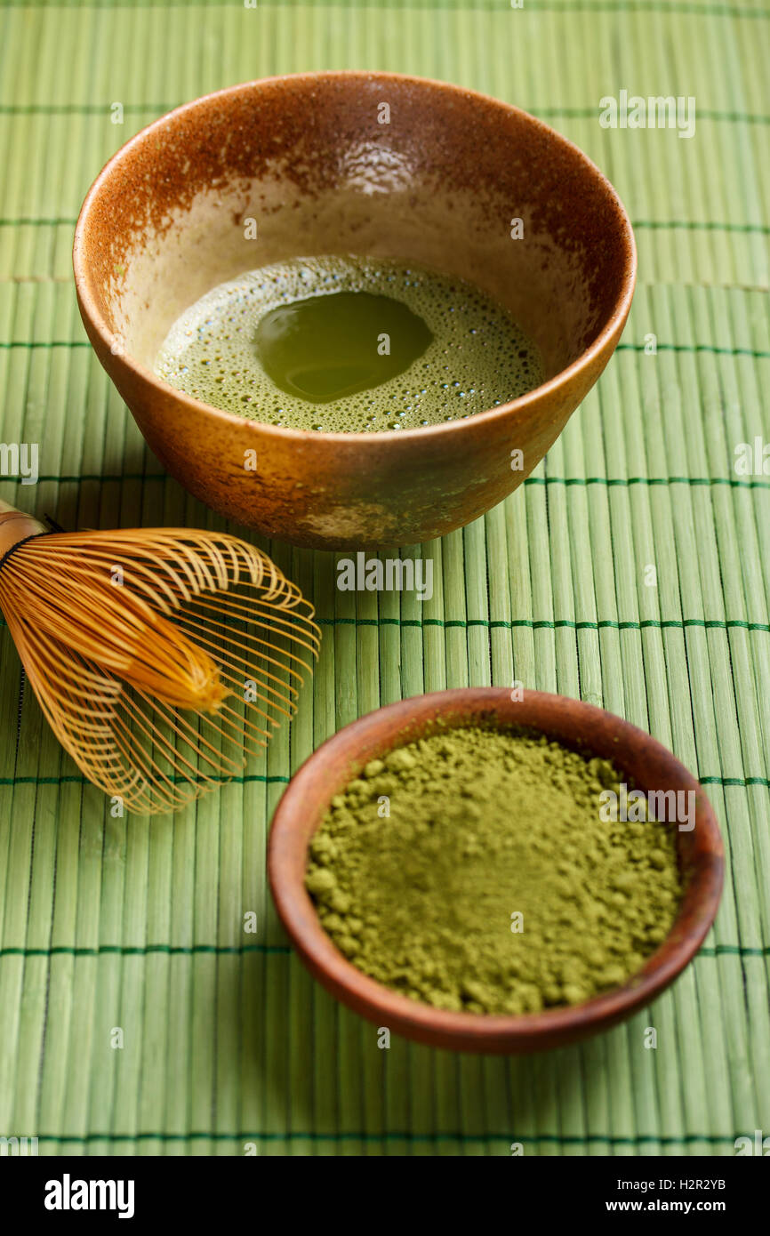 Powdered green tea Stock Photo Alamy