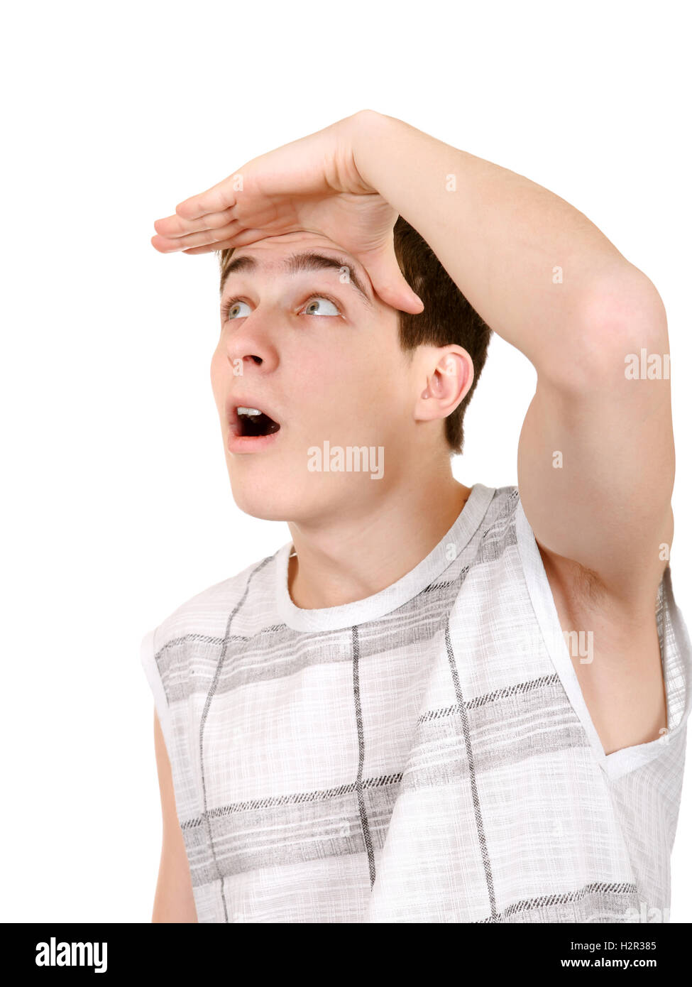Teenager man amazed hi-res stock photography and images - Alamy