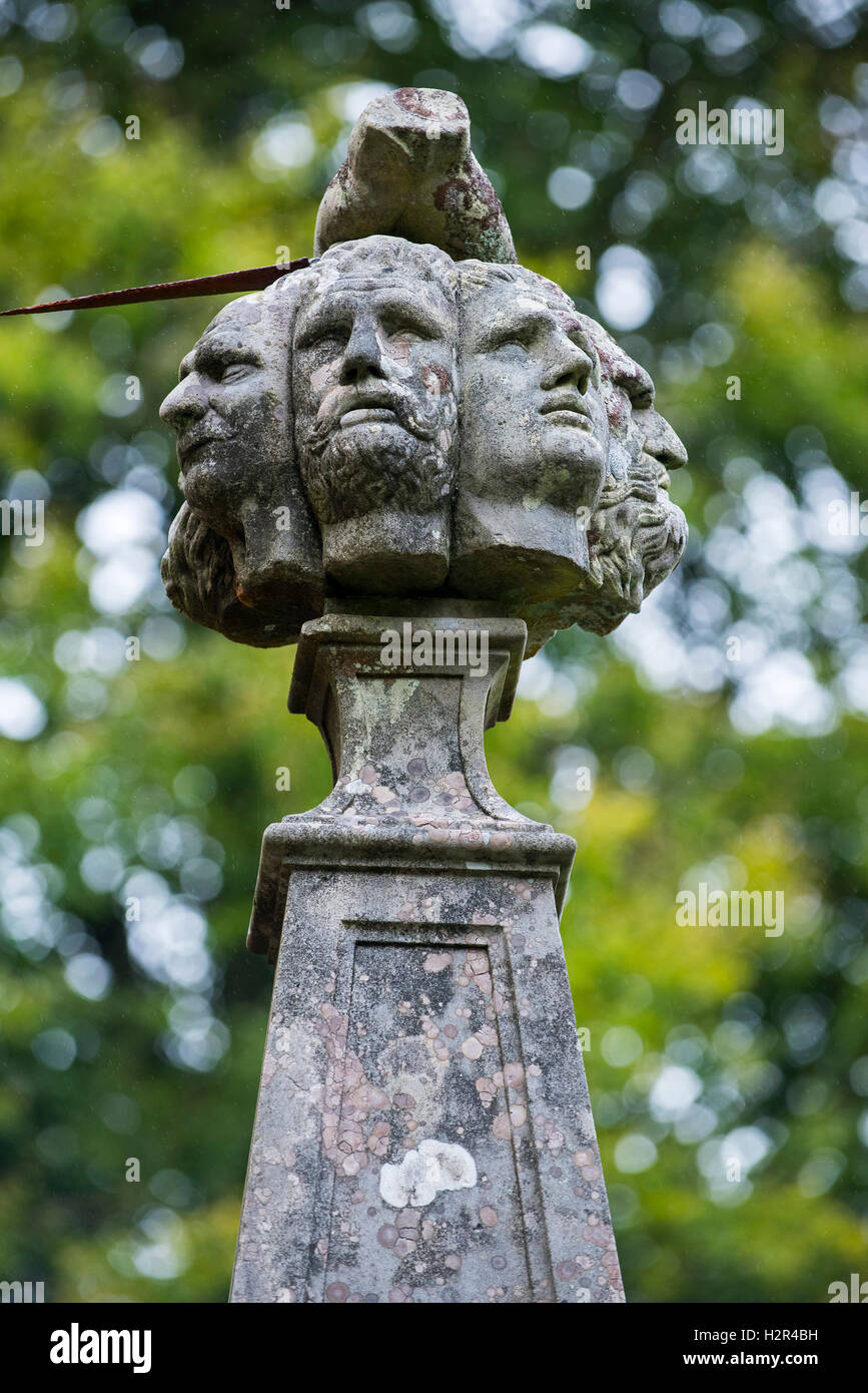 Well of the Seven Heads, monument along the shore of Loch Oich near Invergarry, Scotland, UK Stock Photo