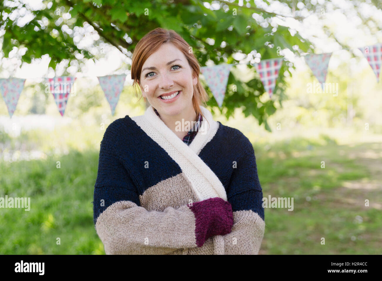 Woman in red sweater on hi-res stock photography and images - Alamy