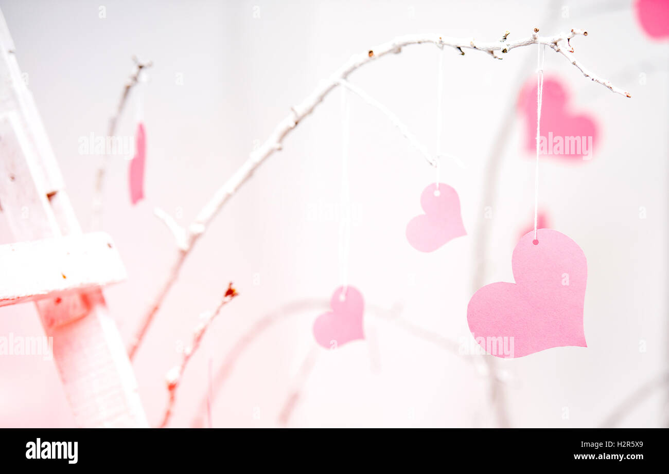 pink hearts Stock Photo