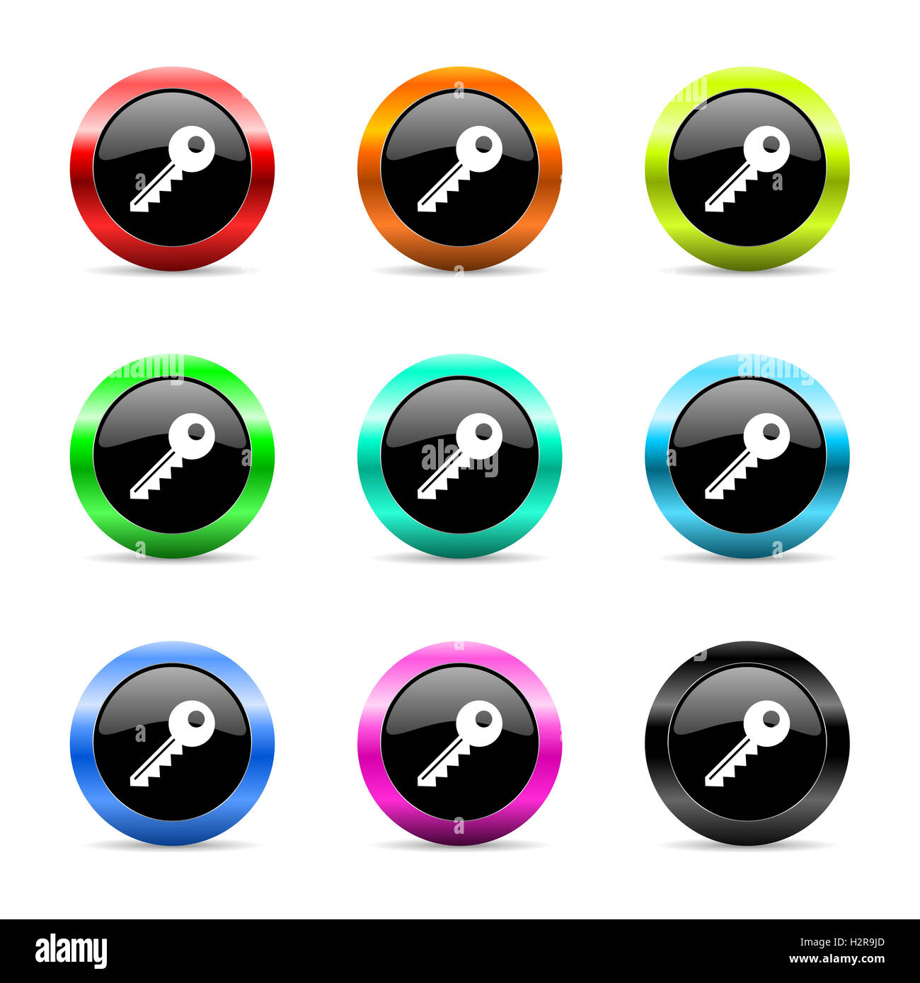 key web icons set Stock Photo - Alamy