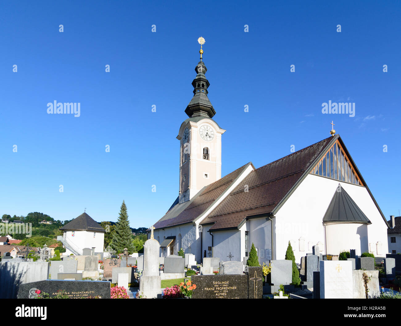 Feldkirchen in Kärnten: church Mariä Himmelfahrt, , Kärnten, Carinthia, Austria Stock Photo