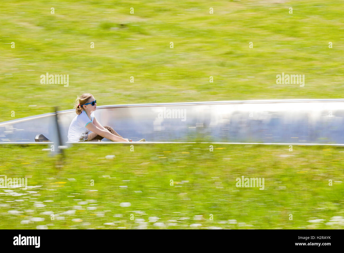 summer toboggan run Stock Photo Alamy