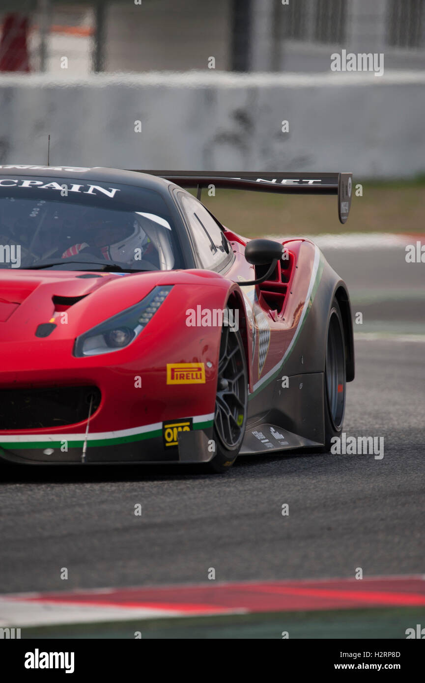 Barcelona Spain 2nd October 2016 The Ferrari 488 Gt3