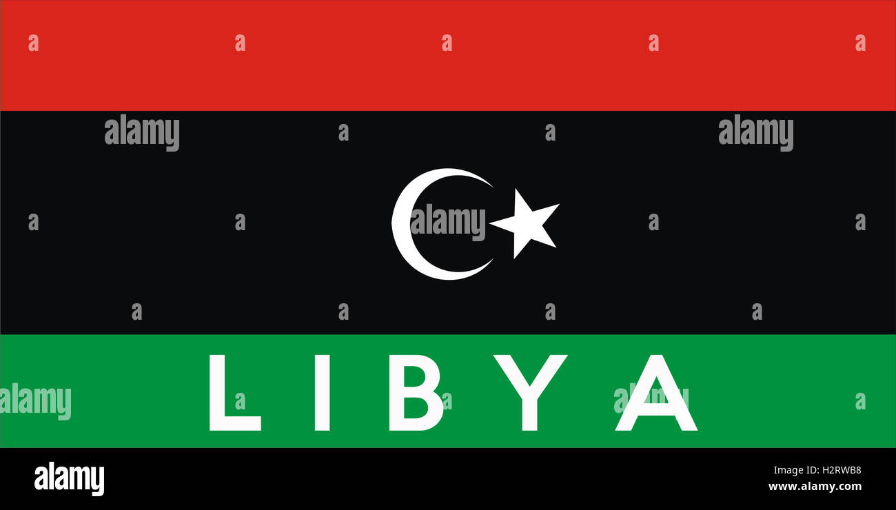 libya new flag Stock Photo