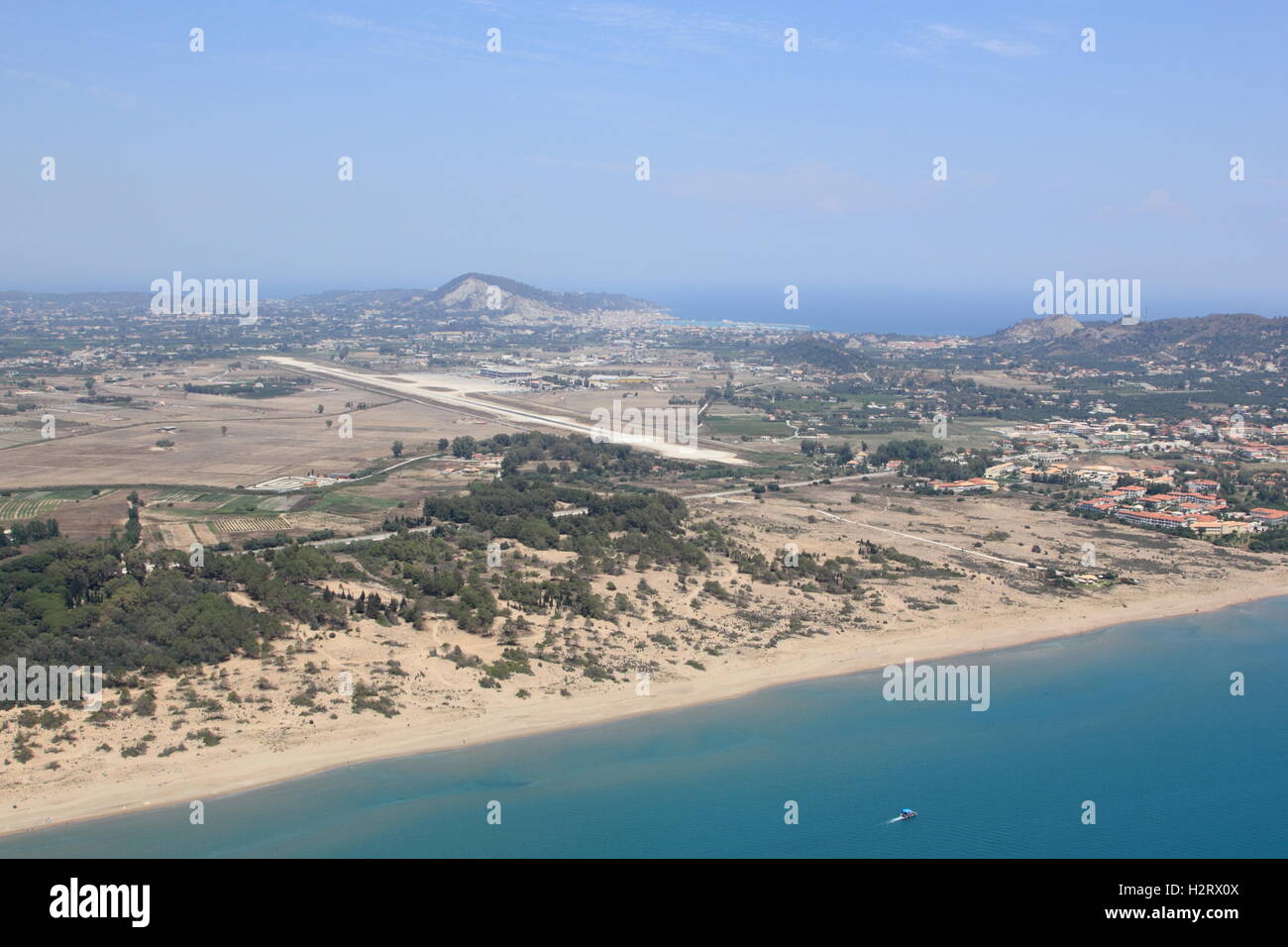 Aerial view on Zakynthos Greece Zante Airport Stock Photo Alamy