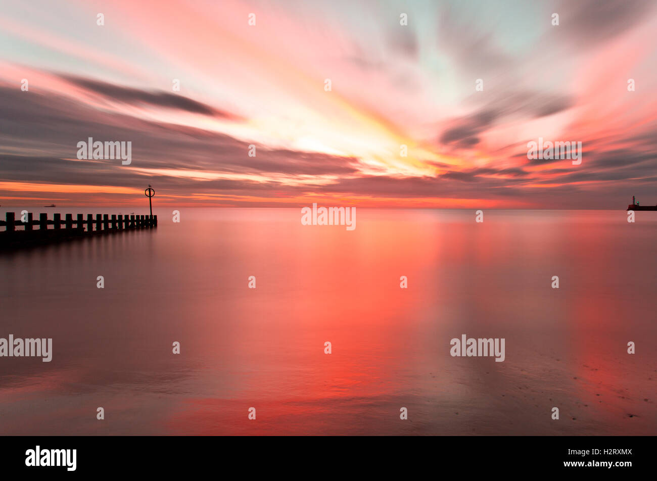 Aberdeen Beach sunrise long exposure Stock Photo