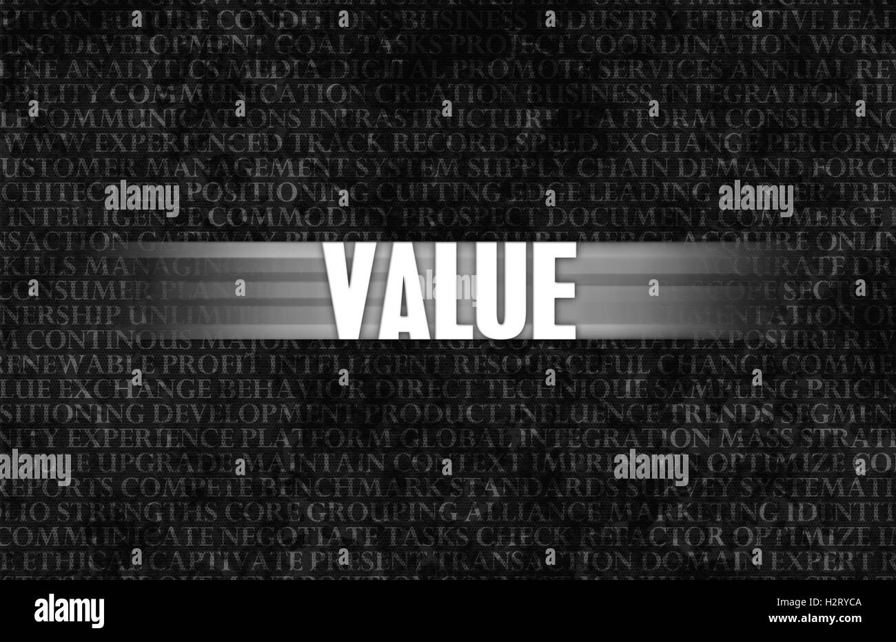 Value in Business as Motivation in Stone Wall Stock Photo