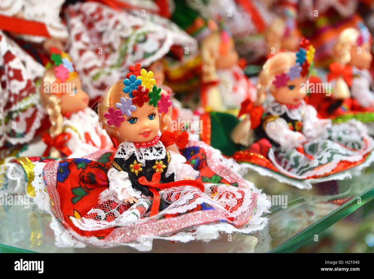 KRAKOW, POLAND JULY 5, 2016 Vendor sells Polish traditional