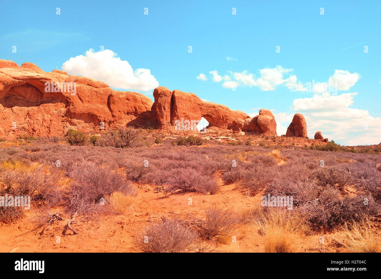 North Window in Arches National Park, Utah, USA Stock Photo