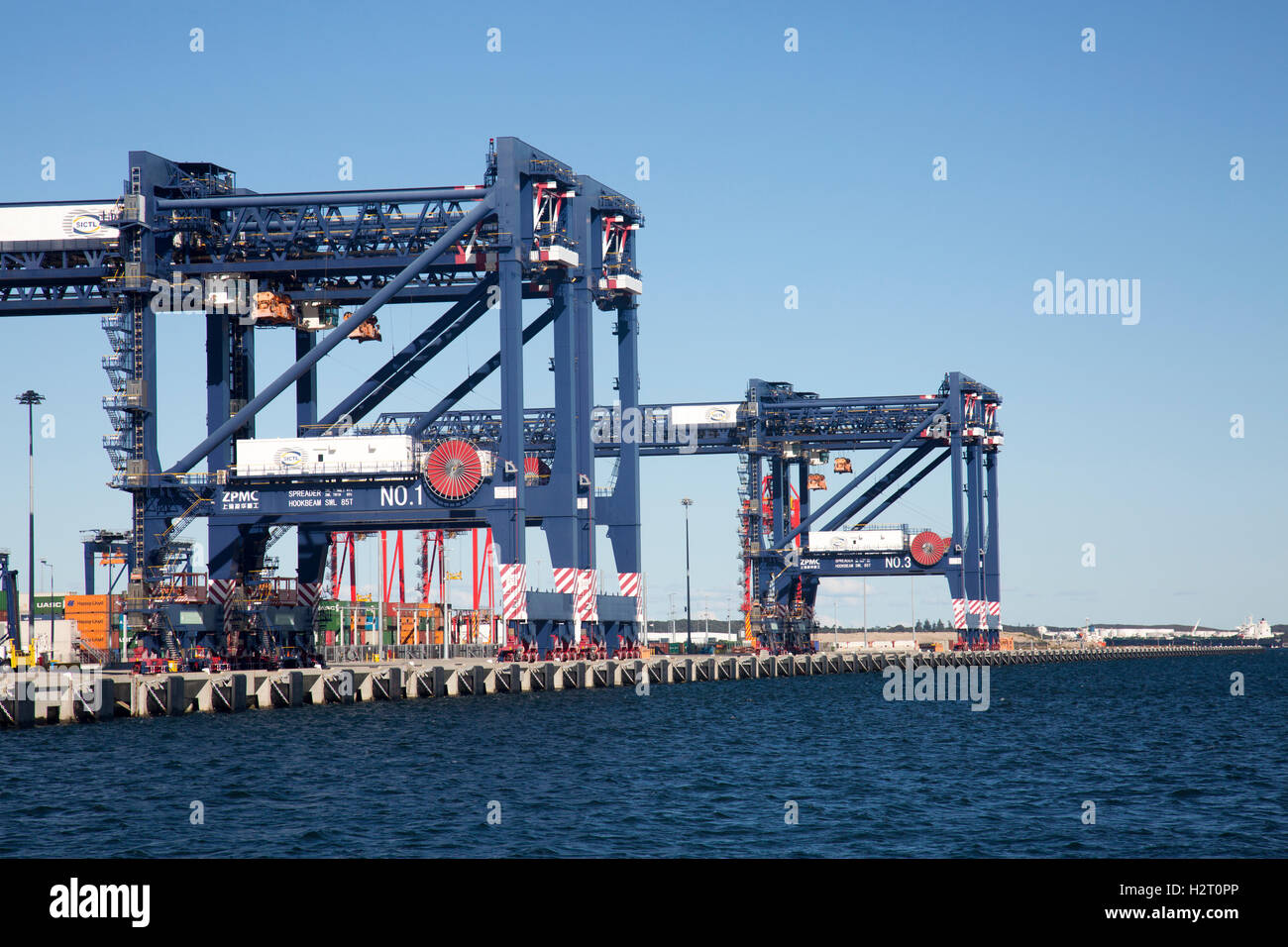 Gantry crane at Port Botany to offload containers from shipping,Sydney