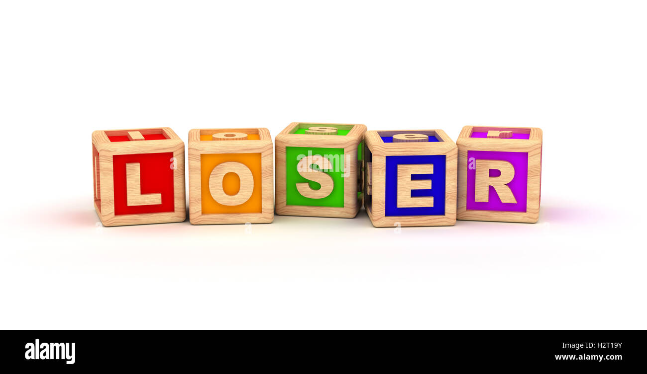 Loser Text Cube Stock Photo