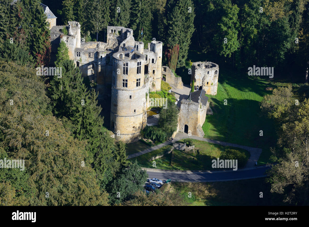 aerial-view-abandoned-medieval-castle-beaufort-castle-district-of