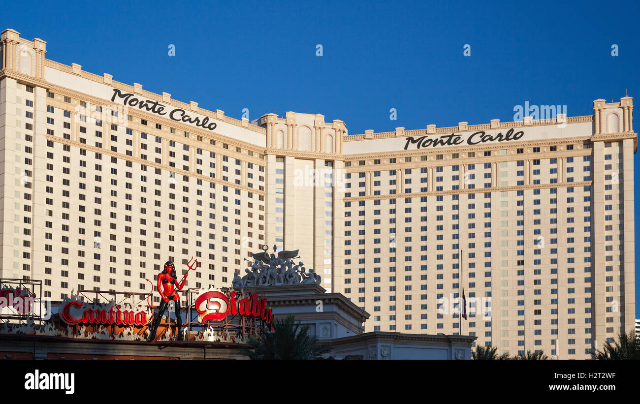 Monte Carlo Hotel in Las Vegas Nevada Stock Photo