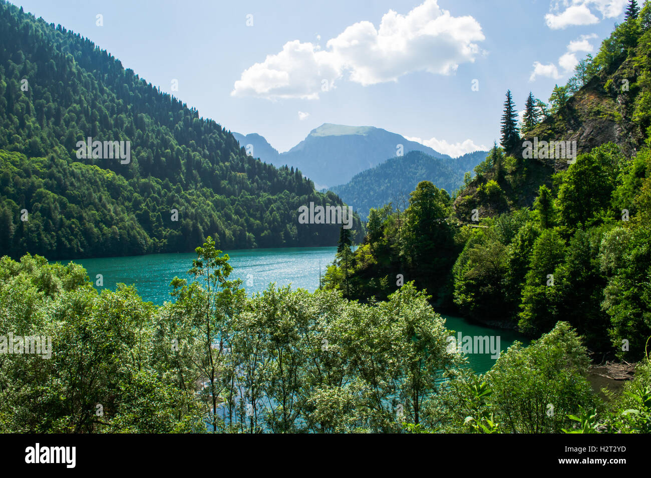 mountain lake landscape nature mountains sky panorama Stock Photo - Alamy