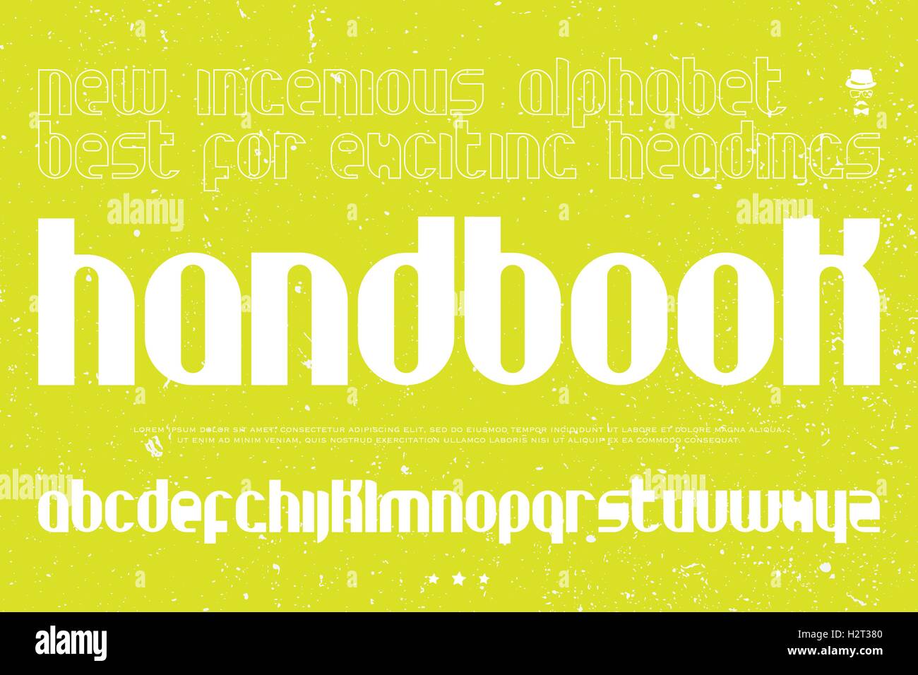 set of stylish alphabet letters over bright paper background. vector contemporary, bold font type. modern heading character desi Stock Vector