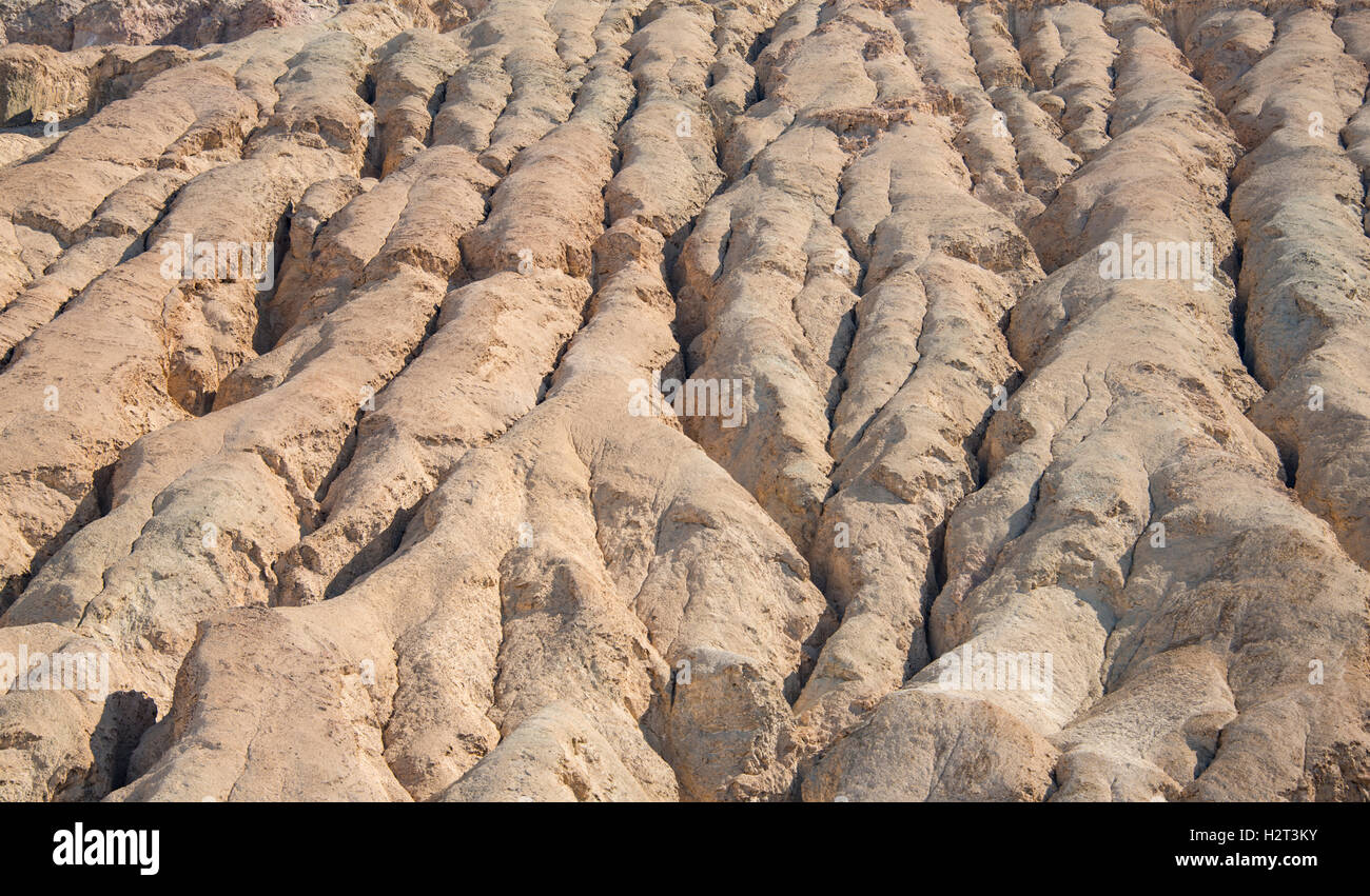 Rock formations, eroded sand dunes, Death Valley National Park, California, USA Stock Photo