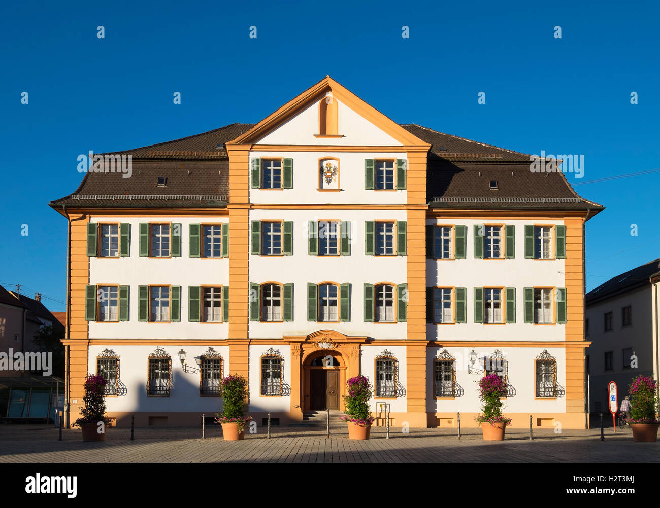 Compund, market square, Ehingen, Swabian Jura, Upper Swabia, Swabia, Baden-Württemberg, Germany Stock Photo