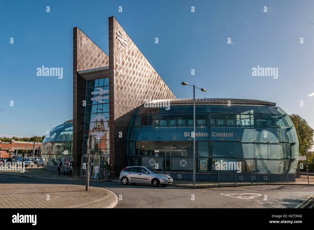 The glass Central station in St Helens Merseyside North West England