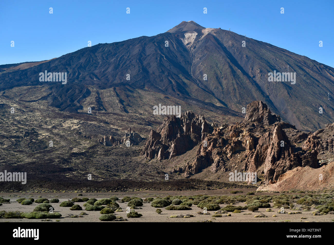 Ucanca Flats, Roques de Garcia, Pico Viejo, Teide, Teide National Park, Tenerife, Canary Islands, Spain Stock Photo