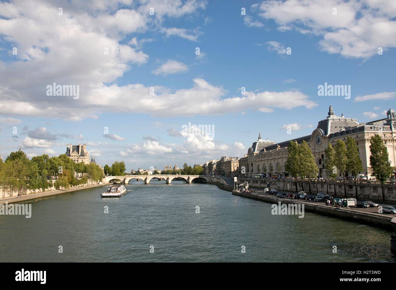 Musée d'Orsay, Orsay Museum, on river Seine, Paris, France, Europe Stock Photo