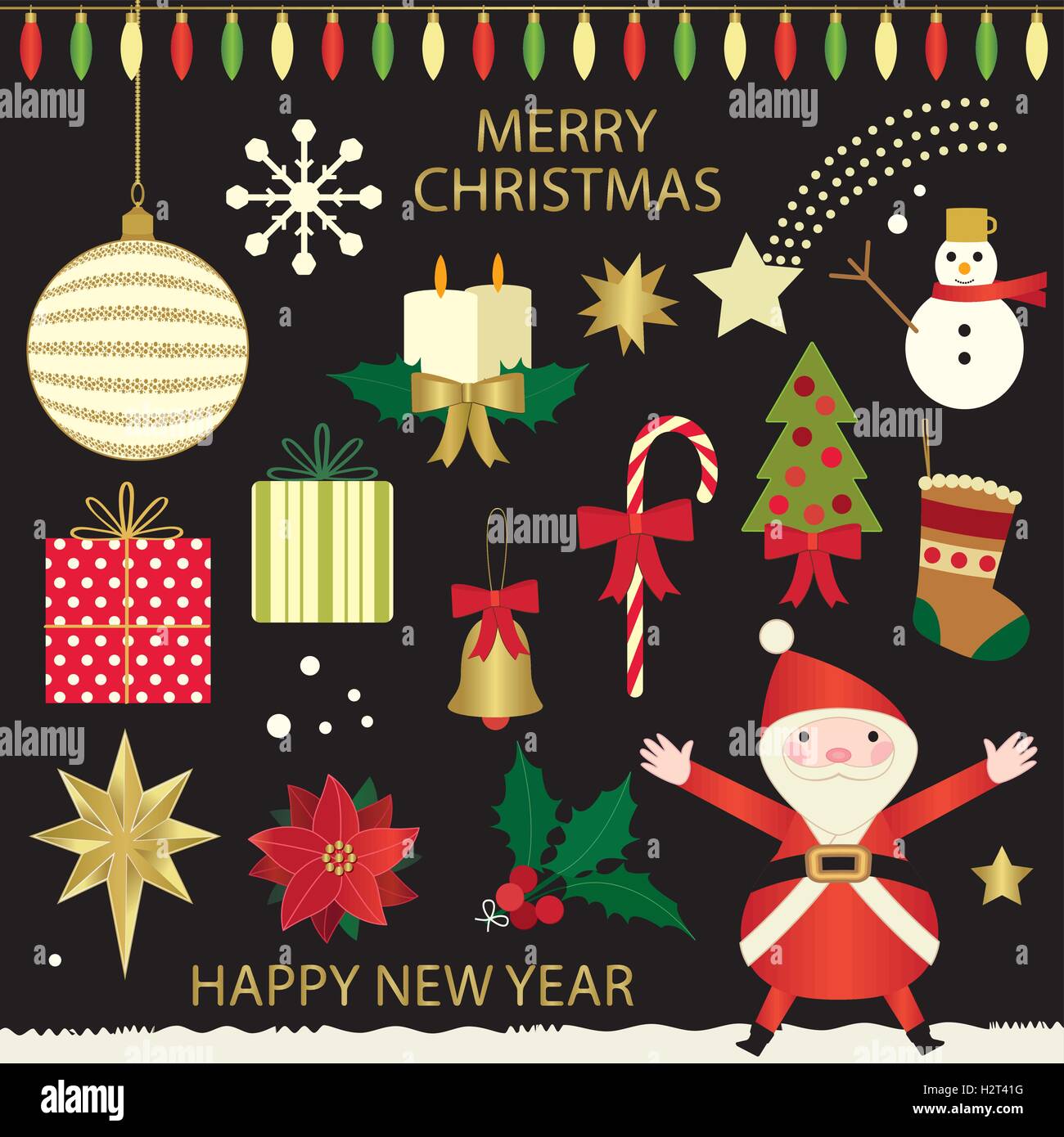 Christmas symbols set Stock Vector Image & Art Alamy