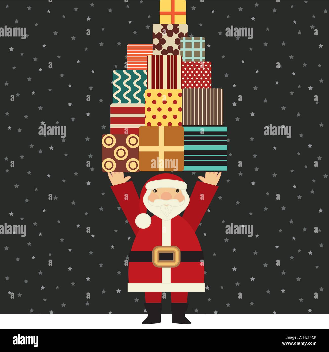 Santa Claus carrying presents 1 Stock Vector Image & Art - Alamy