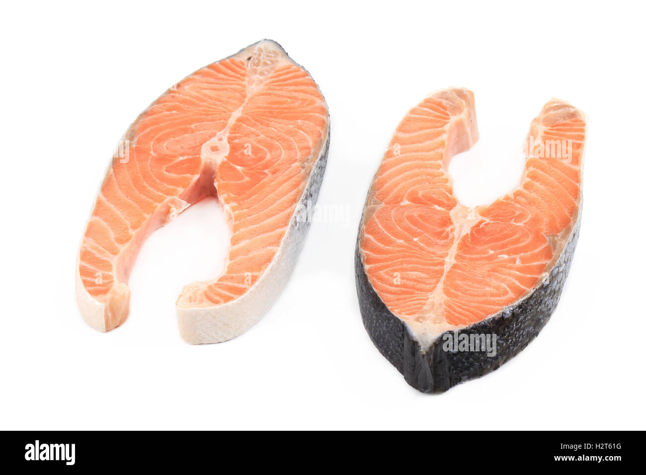 Fresh salmon steaks Stock Photo - Alamy