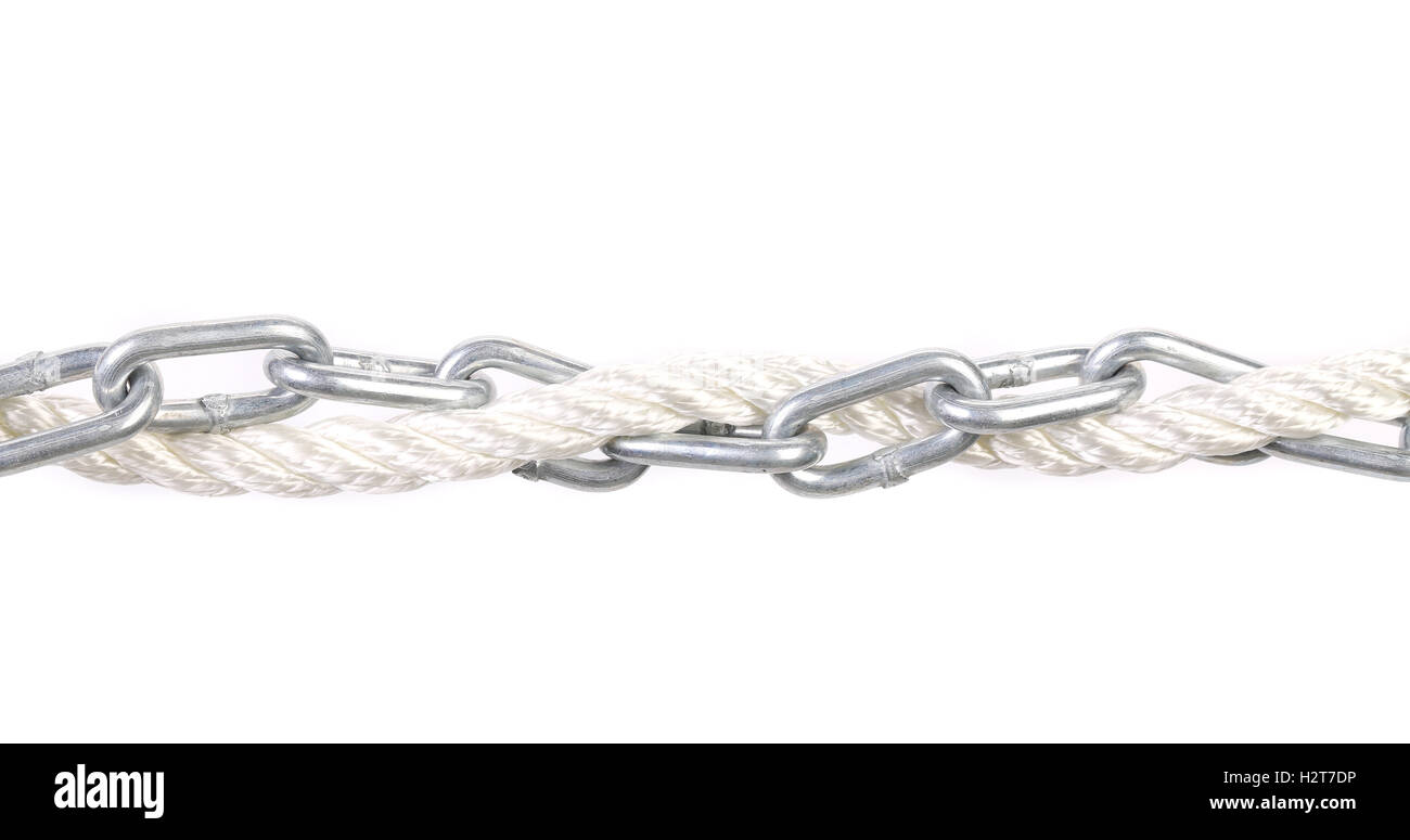 Metal chain rope hi-res stock photography and images - Alamy
