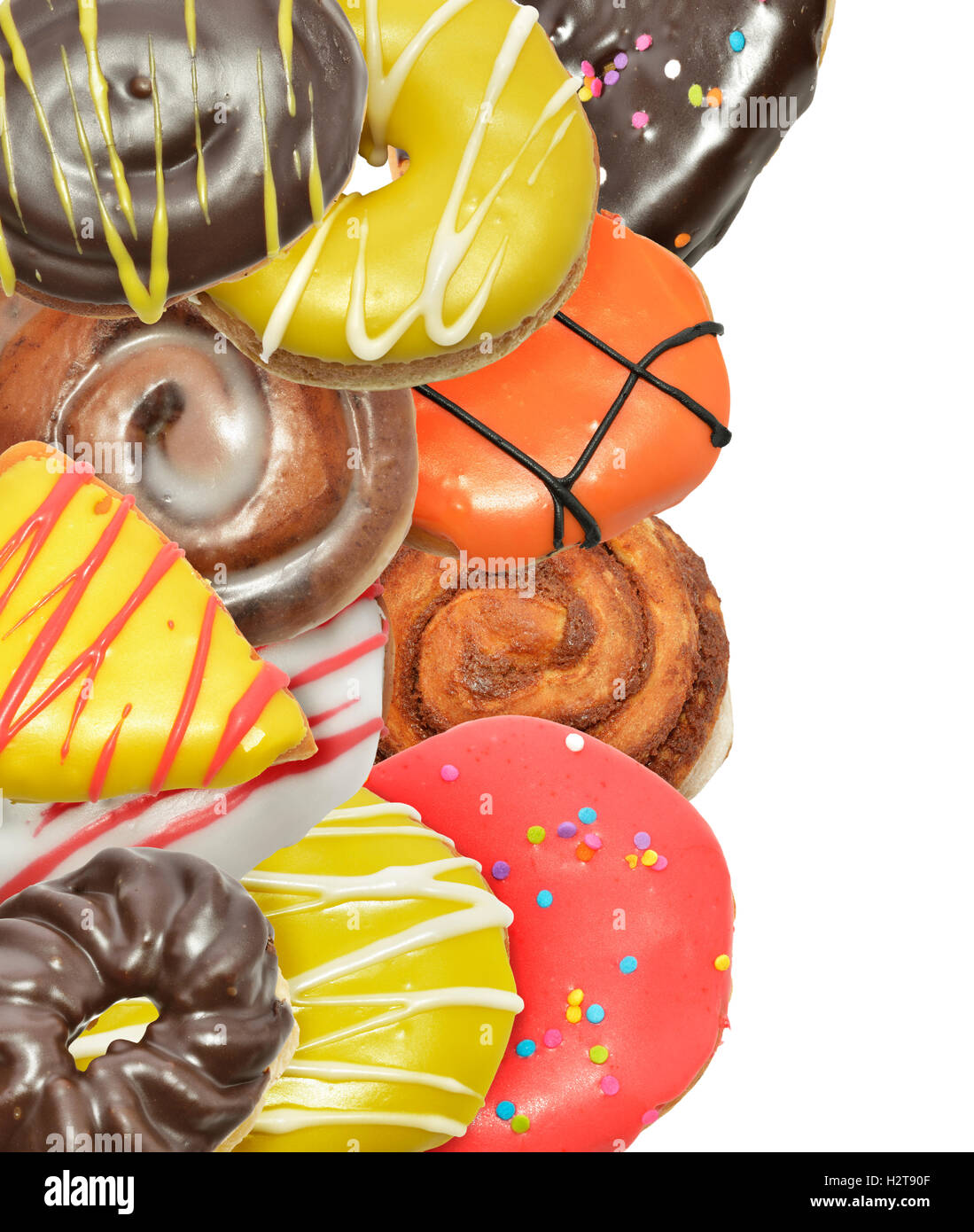 Donuts Isolated On White Background Stock Photo - Alamy