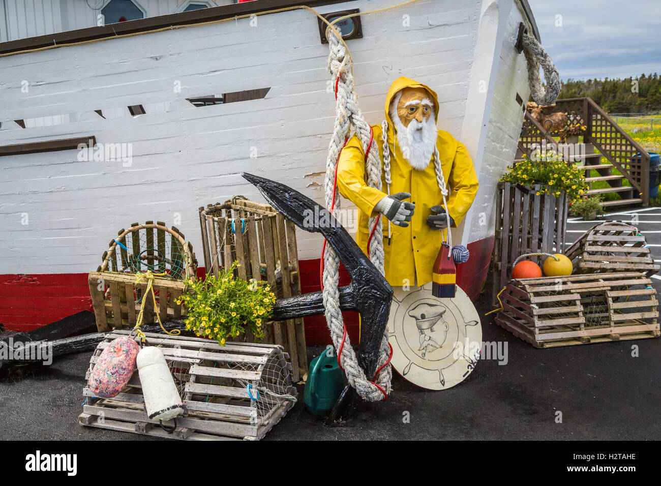 Exterior decor at the Anchor Cafe in Port au Choix, Newfoundland and