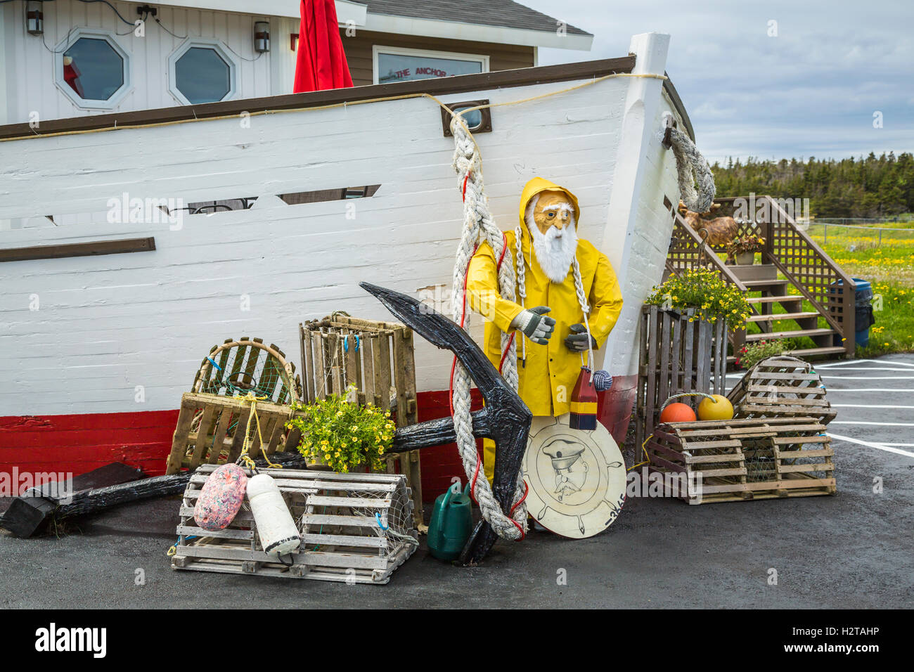 Exterior decor at the Anchor Cafe in Port au Choix, Newfoundland and