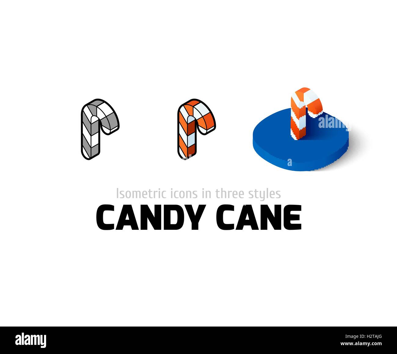 Candy cane icon in different style Stock Vector Image & Art - Alamy